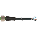 Murr Elektronik M12 female 0° with cable, PVC 4x0.34 bk UL/CSA 5m 7000-12221-6140500